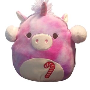 Squishmallows Lola Christmas Purple and White Unicorn Plush